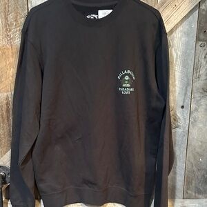 Billabong Black Crewneck Sweatshirt with Mint Logo